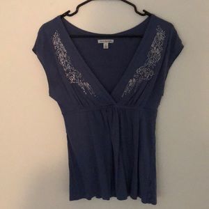 American Eagle shirt with beading